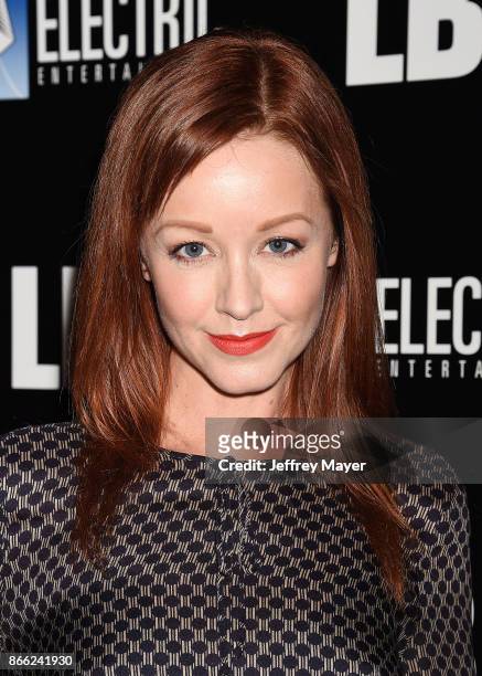 Actress Lindy Booth arrives at the premiere of Electric Entertainment's 'LBJ' at the Arclight Theatre on October 24, 2017 in Los Angeles, California.