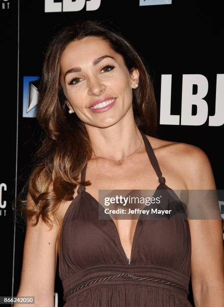 Actress Carlotta Montanari arrives at the premiere of Electric Entertainment's 'LBJ' at the Arclight Theatre on October 24, 2017 in Los Angeles,...