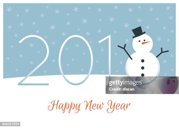 winter christmas background with snowman. - dangle carrot stock illustrations