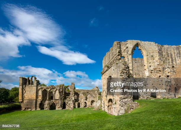 easby abbey, richmond, north yorkshire, england - north yorkshire stock-fotos und bilder