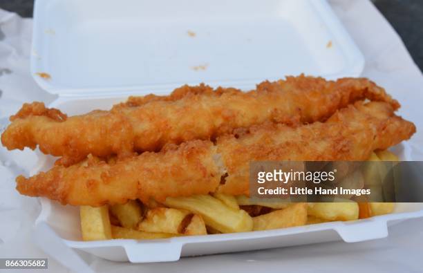 fish and chips - ballycastle stock pictures, royalty-free photos & images