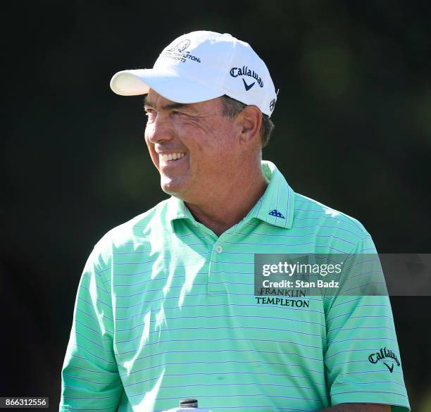 Olin Browne is introduced on the first hole during the first round of the PGA TOUR Champions Dominion Energy Charity Classic at The Country Club of...