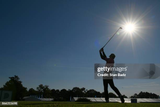 Skip Kendall plays a shot on the tenth hole during the first round of the PGA TOUR Champions Dominion Energy Charity Classic at The Country Club of...