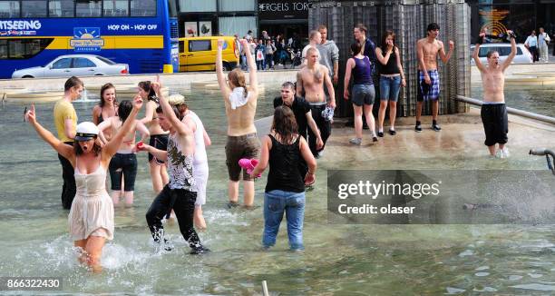 swedish students celebrating graduation - graduation sweden stock pictures, royalty-free photos & images