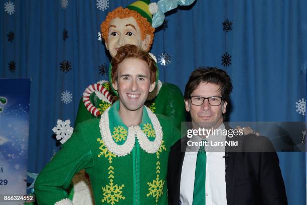 Actor Eric Williams and PLJ on air talent Race Taylor attend the unveiling of The Big Apple's Biggest Rice Krispies Sculpture celebrating Elf The...