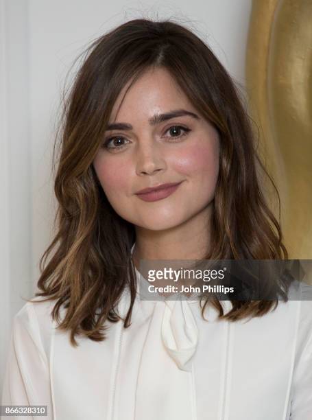 Jenna Coleman during the BAFTA Breakthrough Brits reception held at Burberry on October 25, 2017 in London, England.
