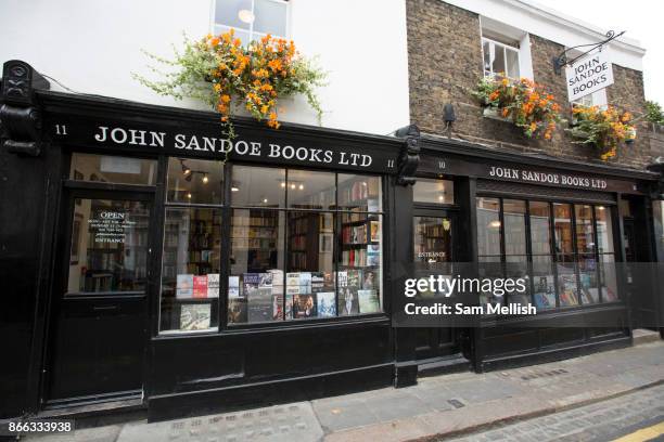 Exterior of John Sandoe bookshop on 19th October 2015 in London, United Kingdom. Independent bookshop since 1957, crammed with thousands of fiction,...