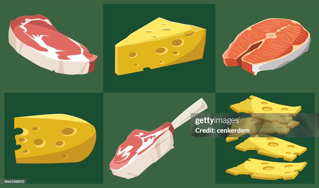 Vector food set