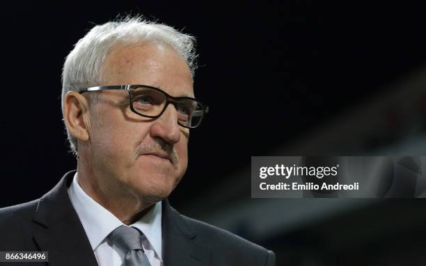 Udinese Calcio coach Luigi Delneri looks on before the Serie A match between US Sassuolo and Udinese Calcio at Mapei Stadium - Citta' del Tricolore...