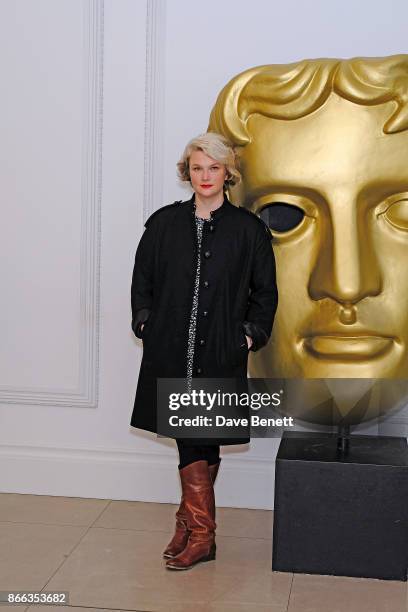 Hope Dickson Leach attends the Burberry BAFTA Breakthrough Brits 2017 at the global Burberry flagship, 121 Regent Street, on October 25, 2017 in...