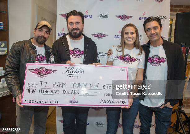 Anthony Carrino, Chris Salgardo, Andrea Wolff and Gilles Marini attends the Finale of Kiehl's LifeRide For Breast Cancer, Benefitting The Brem...