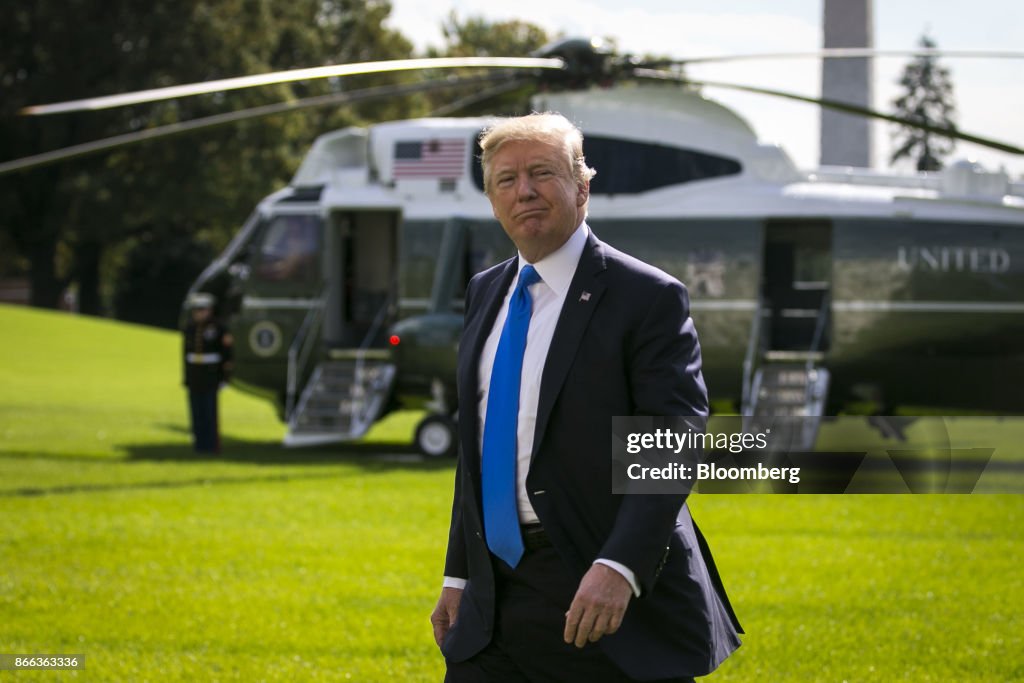President Trump Departs The White House For Travel To Texas