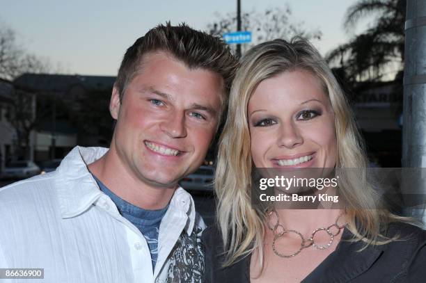 Actor Cody Chouinard and sister actress Abra Chouinard arrive at the premiere of Mutant Chronicles at the Mann Bruin Theatre on April 21, 2009 in Los...