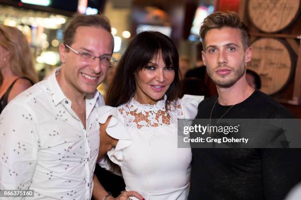 Producer Simon Withington, TV Host Lizzy Cundy and Model Actor Matt Law attend the Cast Premiere Screening Of Lany Entertainment's "The Bay" Season 3...