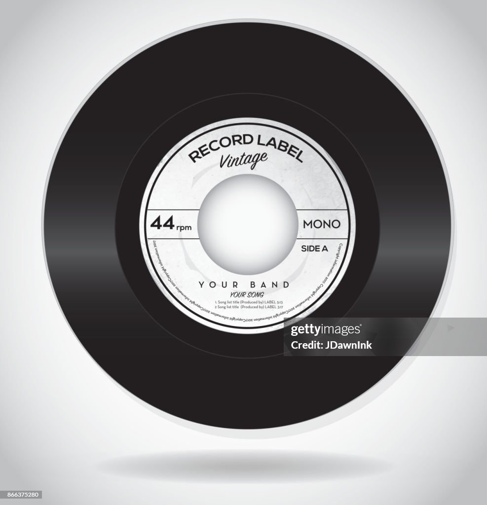 Vinyl Disc Label Single Vintage Label Template