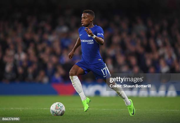 Charly Musonda Jr of Chelsea runs with the ball during the Carabao Cup Fourth Round match between Chelsea and Everton at Stamford Bridge on October...