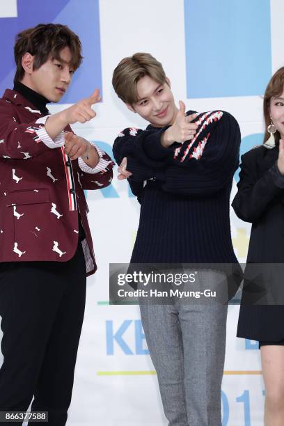 Taemin of South Korean boy band SHINee attends the KBS Idol Rebooting Project "The Unit" Press Conference on October 25, 2017 in Seoul, South Korea.