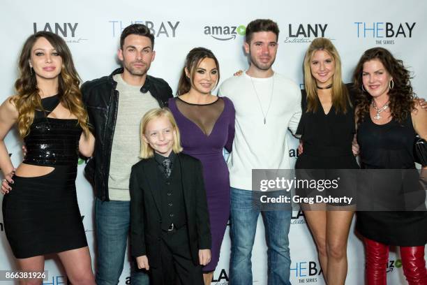 Actors Celeste Fianna, Erik Fellows, Christian Ganiere, Lilly Melgar, Kristos Andrews, Brittany Underwood and Kira Reed Lorsch attend the Cast...