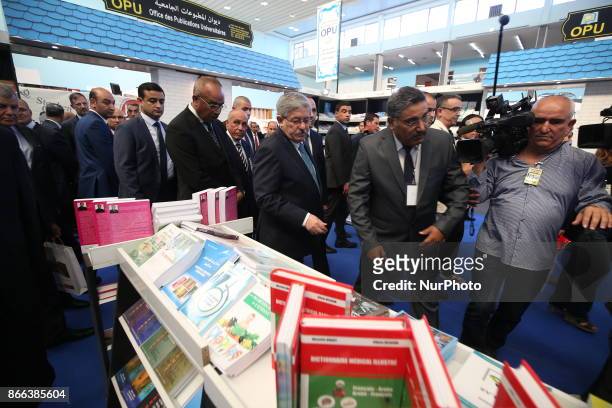 Premier ministre Ahmed Ouyahia, inauguré le 22eme Salon international du livre ,au Palais des expositions Pins maritimes, in Algiers, Algeria on 25...