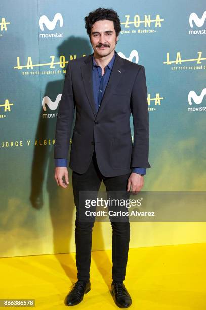 Actor Jose Manuel Seda attends 'La Zona' premiere at the Capitol cinema on October 25, 2017 in Madrid, Spain.