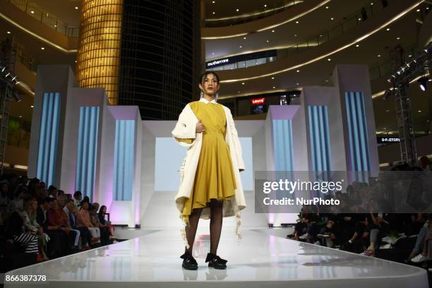 Models present creation from MERA MERA STUDIO collection during Jakarta Fashion Week 2018 at Senayan City, Jakarta on Wednesday 25, 2017. Jakarta...