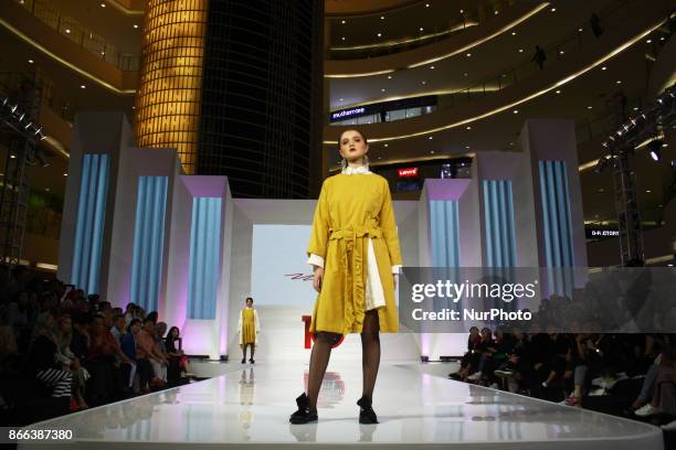 Models present creation from MERA MERA STUDIO collection during Jakarta Fashion Week 2018 at Senayan City, Jakarta on Wednesday 25, 2017. Jakarta...