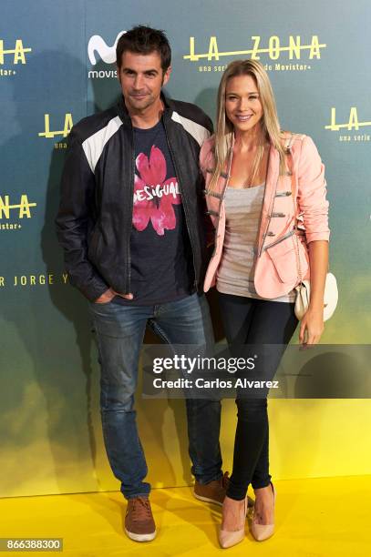 Alex Adrover and Patricia Montero attend 'La Zona' premiere at the Capitol cinema on October 25, 2017 in Madrid, Spain.