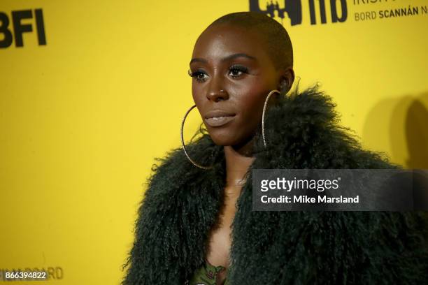 Laura Mvula attends the 'Grace Jones: Bloodlight And Bami' UK premiere at BFI Southbank on October 25, 2017 in London, England.