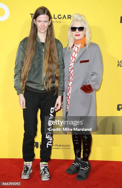 Pam Hogg attends the 'Grace Jones: Bloodlight And Bami' UK premiere at BFI Southbank on October 25, 2017 in London, England.