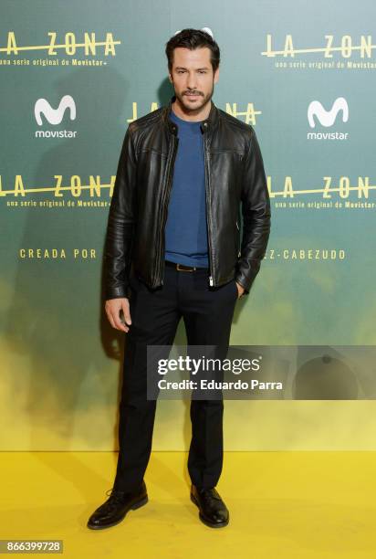 Actor Alejandro Albarracin attends the 'La Zona' premiere at Capitol cinema on October 25, 2017 in Madrid, Spain.