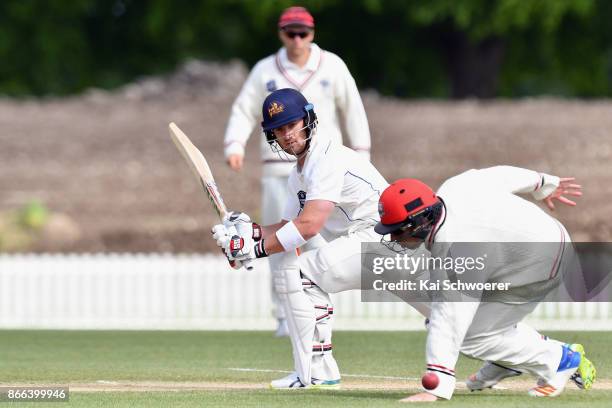 Neil Broom of Otago bats during the Plunket Shield match between Canterbury and the Otago Volts on October 26, 2017 in Christchurch, New Zealand.