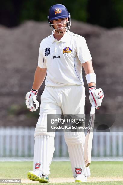 Neil Broom of Otago looks on during the Plunket Shield match between Canterbury and the Otago Volts on October 26, 2017 in Christchurch, New Zealand.