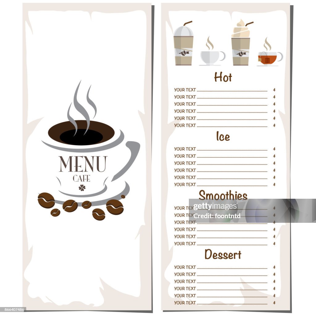 Handmade Menu Drawing Menu Coffee Shop Restaurant Template Design Hand Drawing Graphic High ...