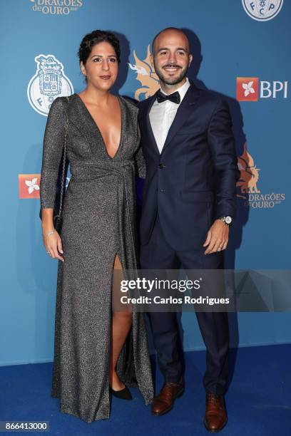 Porto's midfielder Andre Andre from Portugal and wife Filipa Vasconcelos attends FC Porto Gala Dragoes de Ouro 2016 - 2017 at Dragao Caixa on October...