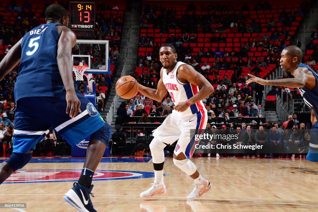 Minnesota Timberwolves v Detroit Pistons
