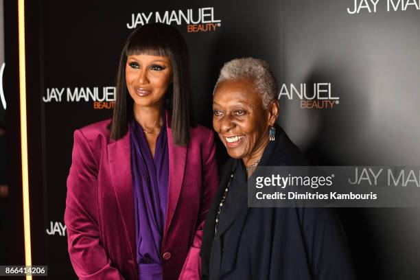 Iman Abdulmajid attends the Jay Manuel Beauty x Simon Launch Event at Highline Stages on October 25, 2017 in New York City.