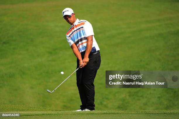 Arie Irawan of Malaysia pictured during practice round ahead of Indonesia Open 2017 at Pondok Indah Golf Course on October 25, 2017 in Jakarta,...