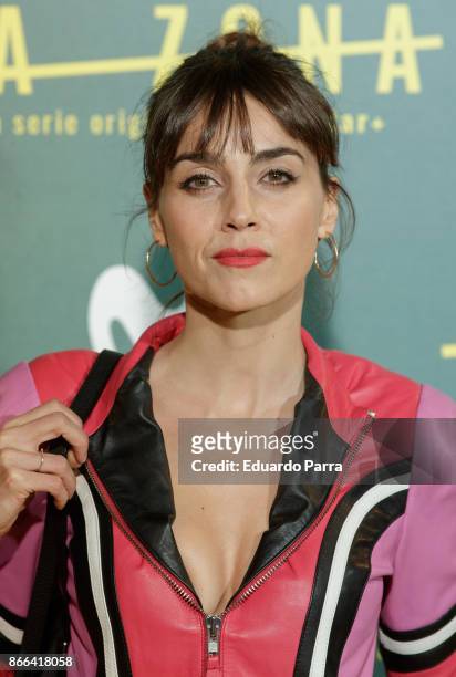 Actress Irene Arcos attends the 'La Zona' premiere at Capitol cinema on October 25, 2017 in Madrid, Spain.