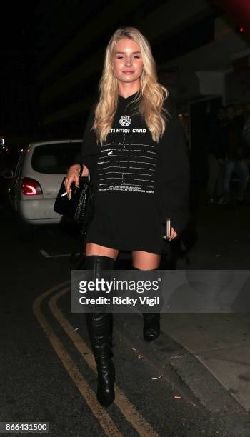 Lottie Moss attends Tallia Storm's 19th birthday party at Bunga Bunga Covent Garden on October 25, 2017 in London, England.