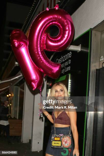 Tallia Storm attending her 19th Birthday Party at Bunga Bunga Covent Garden on October 25, 2017 in London, England.