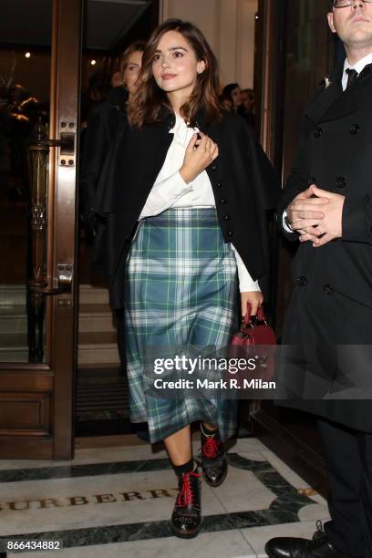 Jenna Coleman attending the BAFTA Breakthrough Brits event at Burberry Regent Street on October 25, 2017 in London, England.