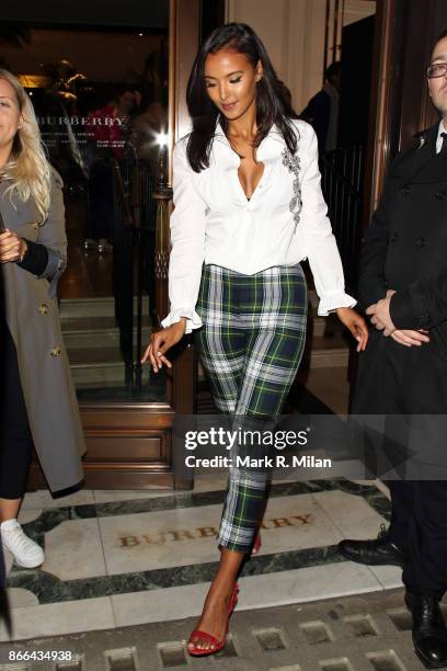 Maya Jama attending the BAFTA Breakthrough Brits event at Burberry Regent Street on October 25, 2017 in London, England.