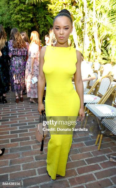 Serayah attends CFDA/Vogue Fashion Fund Show and Tea at Chateau Marmont at Chateau Marmont on October 25, 2017 in Los Angeles, California.