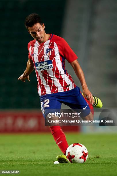 Nico Gaitan of Atletico de Madrid in action during the Copa del Rey first leg match between Elche CF and Atletico de Madrid at Estadio Martinez...