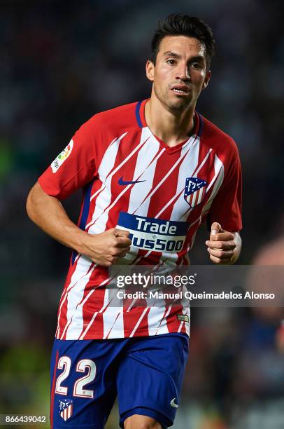 Nico Gaitan of Atletico de Madrid looks on during the Copa del Rey first leg match between Elche CF and Atletico de Madrid at Estadio Martinez Valero...