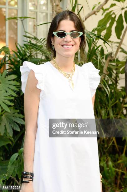 Leandra Medine attends CFDA/Vogue Fashion Fund Show and Tea at Chateau Marmont at Chateau Marmont on October 25, 2017 in Los Angeles, California.