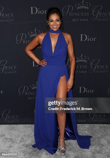 Bethany Mota attends 2017 Princess Grace Awards Gala at The Beverly Hilton Hotel on October 25, 2017 in Beverly Hills, California.