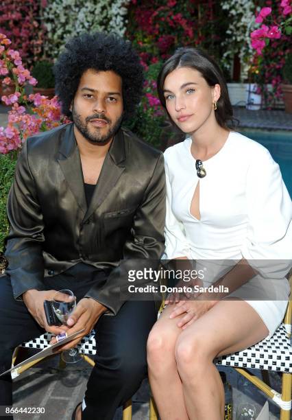 Twin Shadow and Rainey Qualley attend CFDA/Vogue Fashion Fund Show and Tea at Chateau Marmont at Chateau Marmont on October 25, 2017 in Los Angeles,...