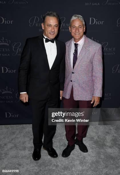 Johnny Chaillot and Greg Louganis attend 2017 Princess Grace Awards Gala at The Beverly Hilton Hotel on October 25, 2017 in Beverly Hills, California.