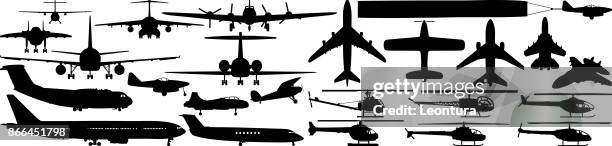 aircraft - airplane icon stock illustrations